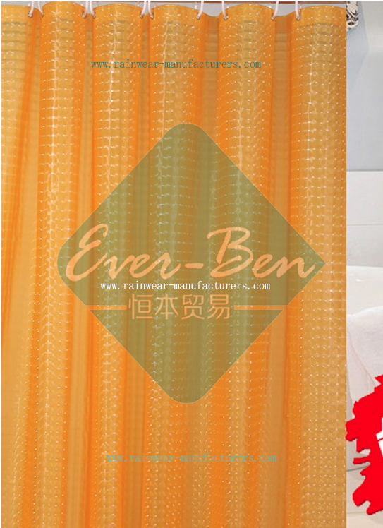 034 Orange EVA shower curtain supplier